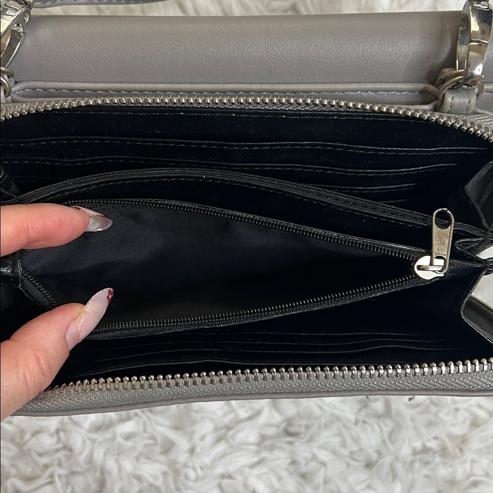 Nine West Gray Crossbody Purse Gifting Casual - Picture 8 of 15